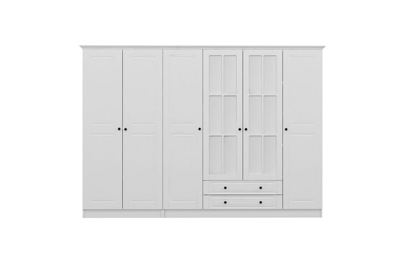 Fruitland Garderob med Spegel - Vit - Förvaring - Klädförvaring - Garderob & garderobssystem