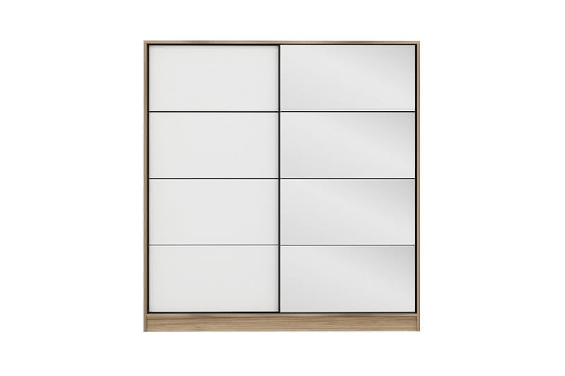 Fruitland Garderob med Spegel - Vit/Brun - Förvaring - Klädförvaring - Garderob & garderobssystem