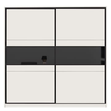 Fynara Garderob 220x226 cm - beige och svart - Förvaring - Klädförvaring - Garderob & garderobssystem