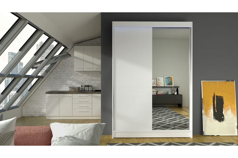 Garderob + LED - Vit/RGB LED - Förvaring - Klädförvaring - Garderob & garderobssystem - Klädskåp & fristående garderob