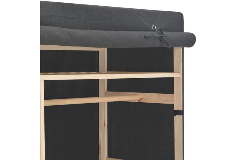 Garderob 110x40x170 cm grå tyg - Grå - Förvaring - Klädförvaring - Garderob & garderobssystem
