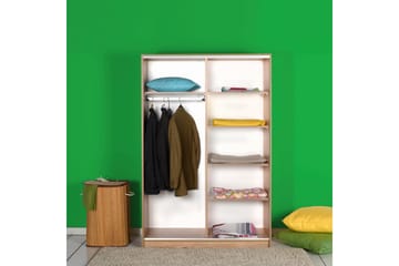 Garderob 120x182 cm - Natur - Förvaring - Klädförvaring - Garderob & garderobssystem
