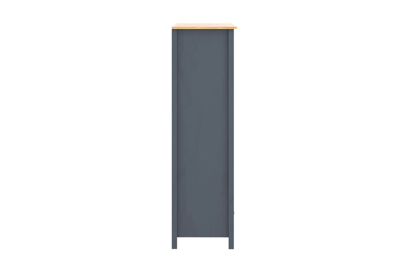 Garderob 2 dörrar Hill Range grå 89x50x170 cm massiv furu - Grå - Förvaring - Klädförvaring - Garderob & garderobssystem