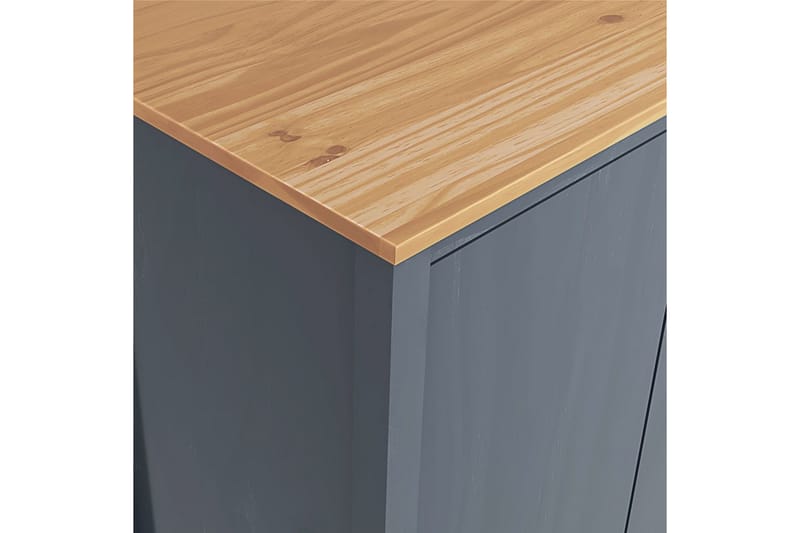 Garderob 2 dörrar Hill Range grå 89x50x170 cm massiv furu - Grå - Förvaring - Klädförvaring - Garderob & garderobssystem