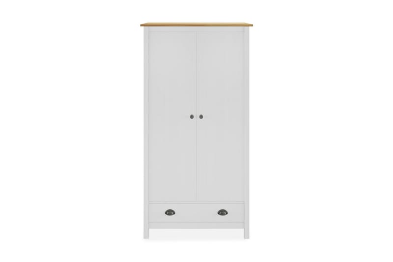 Garderob 2 dörrar Hill Range vit 89x50x170 cm massiv furu - Vit - Garderob & garderobssystem - Klädskåp & fristående garderob