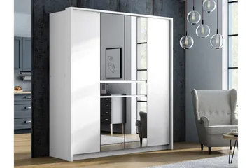 Garderob 200 cm - Vit - Förvaring - Klädförvaring - Garderob & garderobssystem