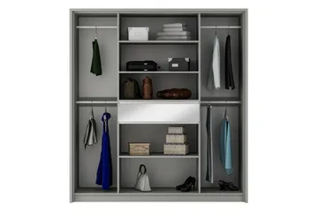 Garderob 200 cm - Vit - Förvaring - Klädförvaring - Garderob & garderobssystem