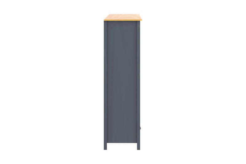 Garderob 3 dörrar Hill Range grå 127x50x170 cm massiv furu - Grå - Förvaring - Klädförvaring - Garderob & garderobssystem