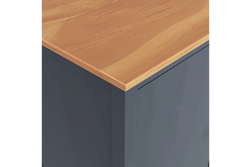 Garderob 3 dörrar Hill Range grå 127x50x170 cm massiv furu - Grå - Förvaring - Klädförvaring - Garderob & garderobssystem