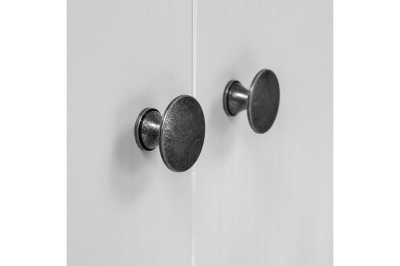 Garderob 3 dörrar Hill Range vit 127x50x170 cm massiv furu - Vit - Förvaring - Klädförvaring - Garderob & garderobssystem
