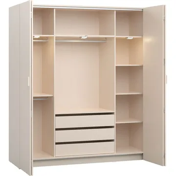 Garderob 4 You Fresh 4 Dörrar - Ek, 206 cm - Förvaring - Klädförvaring - Garderob & garderobssystem - Klädskåp & fristående garderob