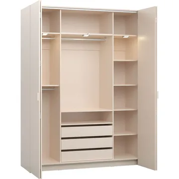 Garderob 4 You Fresh 4 Dörrar - Sandbeige, 240,6 cm - Förvaring - Klädförvaring - Garderob & garderobssystem - Klädskåp & fristående garderob