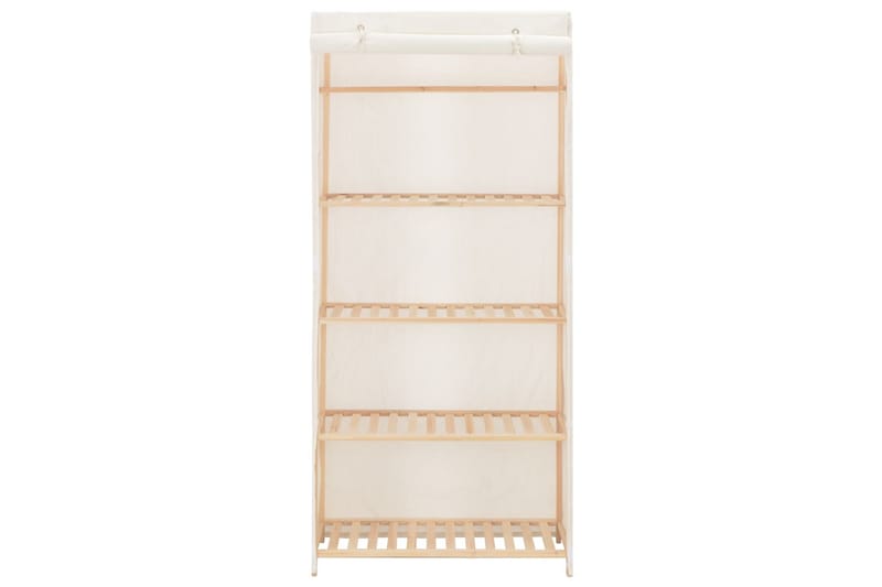 Garderob 79x40x170 cm vit tyg - Vit - Förvaring - Klädförvaring - Garderob & garderobssystem