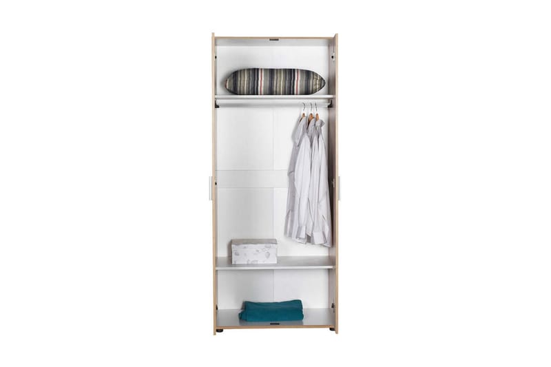 Garderob 80x187 cm - Natur - Garderob & garderobssystem - Klädskåp & fristående garderob