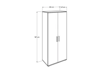 Garderob 80x187 cm - Vit - Förvaring - Klädförvaring - Garderob & garderobssystem