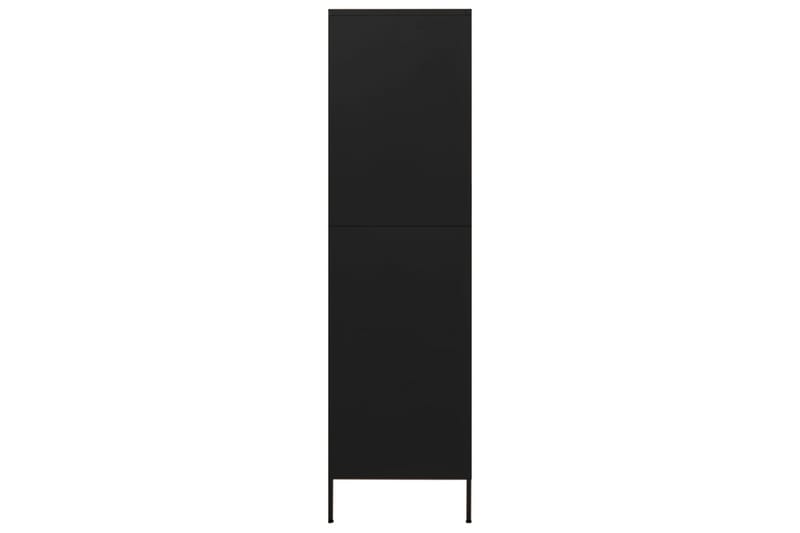 Garderob 90x50x180 cm svart stål - Svart - Förvaring - Klädförvaring - Garderob & garderobssystem