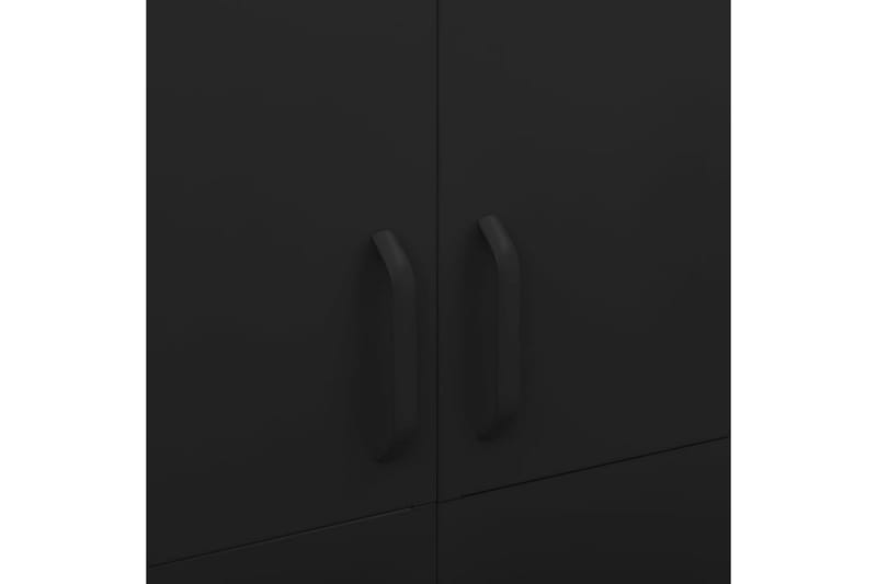 Garderob 90x50x180 cm svart stål - Svart - Förvaring - Klädförvaring - Garderob & garderobssystem