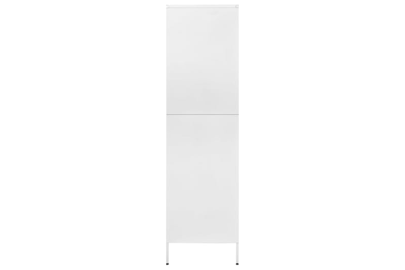 Garderob 90x50x180 cm vit stål - Vit - Förvaring - Klädförvaring - Garderob & garderobssystem
