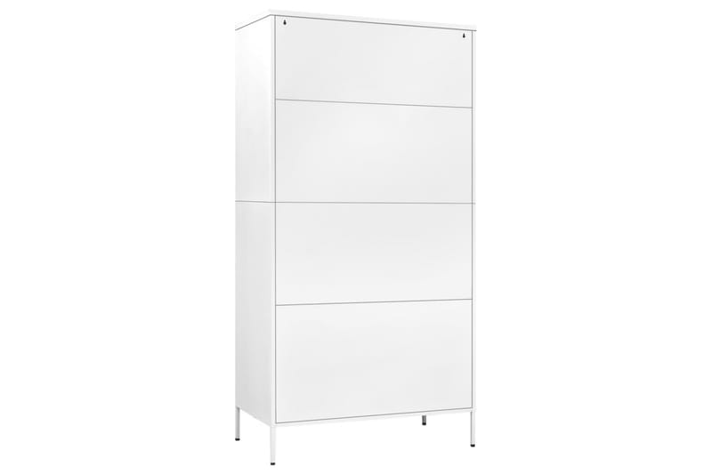 Garderob 90x50x180 cm vit stål - Vit - Förvaring - Klädförvaring - Garderob & garderobssystem