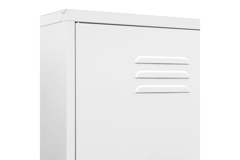 Garderob 90x50x180 cm vit stål - Vit - Förvaring - Klädförvaring - Garderob & garderobssystem