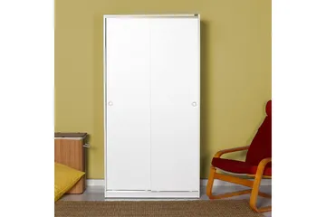 Garderob 94x182 cm 2 Skåp - Vit - Förvaring - Klädförvaring - Garderob & garderobssystem
