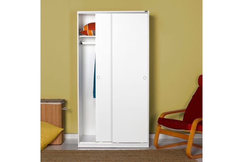 Garderob 94x182 cm - Vit - Förvaring - Klädförvaring - Garderob & garderobssystem