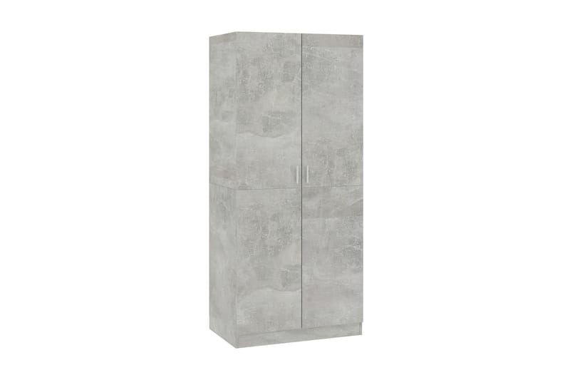Garderob betonggrå 80x52x180 cm spånskiva - Grå - Förvaring - Klädförvaring - Garderob & garderobssystem