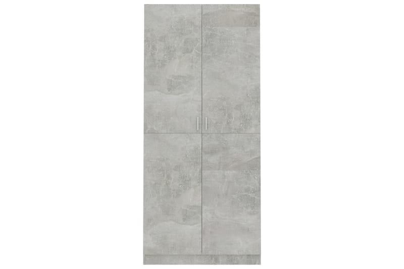 Garderob betonggrå 90x52x200 cm spånskiva - Grå - Förvaring - Klädförvaring - Garderob & garderobssystem