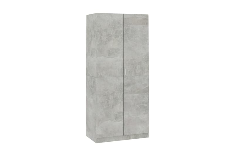 Garderob betonggrå 90x52x200 cm spånskiva - Grå - Förvaring - Klädförvaring - Garderob & garderobssystem