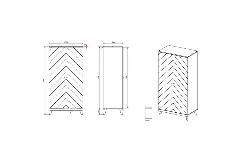 Garderob Billy Vit 2 dörrar - 2 dörrar - Förvaring - Klädförvaring - Garderob & garderobssystem