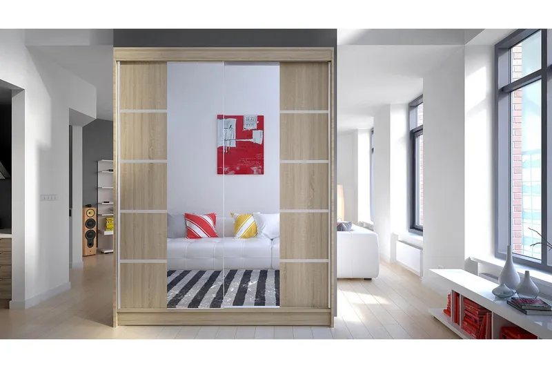 Garderob Camino LED-belysning - Ek - Förvaring - Klädförvaring - Garderob & garderobssystem