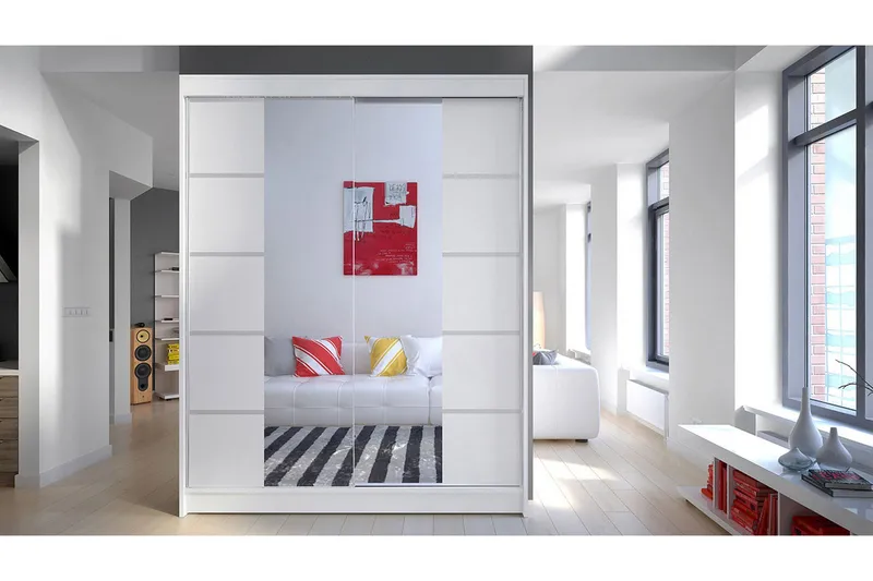 Garderob Camino LED-belysning - Vit - Förvaring - Klädförvaring - Garderob & garderobssystem