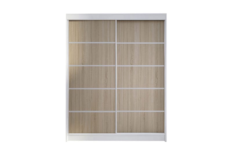 Garderob Camino LED-belysning - Vit/Ek - Förvaring - Klädförvaring - Garderob & garderobssystem