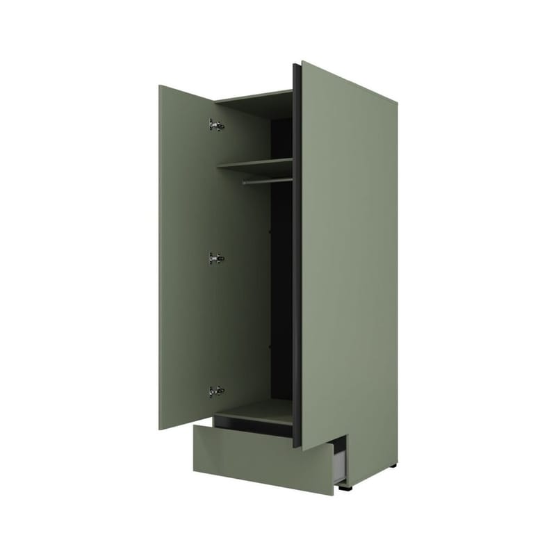 Garderob Cross S 2 dörrar 1 låda - Grön - Förvaring - Klädförvaring - Garderob & garderobssystem