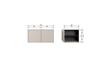 Garderob Dagligen 50x100 cm, Dubbeldörrar - 50x100 cm, Dubbeldörrar - Förvaring - Klädförvaring - Garderob & garderobssystem - Klädskåp & fristående garderob
