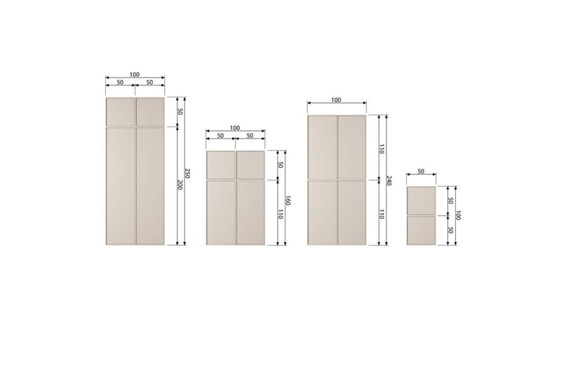 Garderob Dagligen 50x50 cm, Enkel dörr - 50x50 cm, Enkel dörr - Förvaring - Klädförvaring - Garderob & garderobssystem - Klädskåp & fristående garderob
