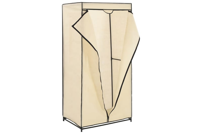 Garderob gräddvit 75x50x160 cm - Kräm - Förvaring - Klädförvaring - Garderob & garderobssystem