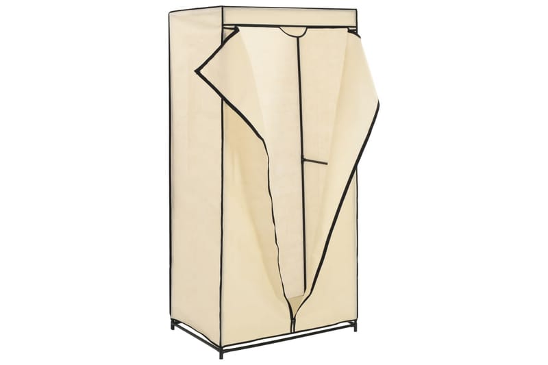 Garderob gräddvit 75x50x160 cm - Kräm - Garderob & garderobssystem - Klädskåp & fristående garderob