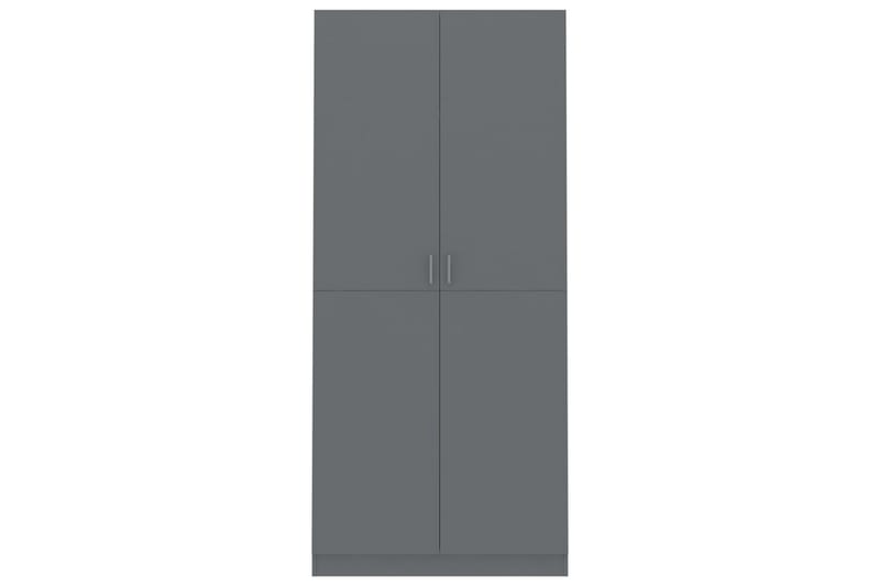 Garderob grå högglans 90x52x200 cm spånskiva - Grå - Förvaring - Klädförvaring - Garderob & garderobssystem