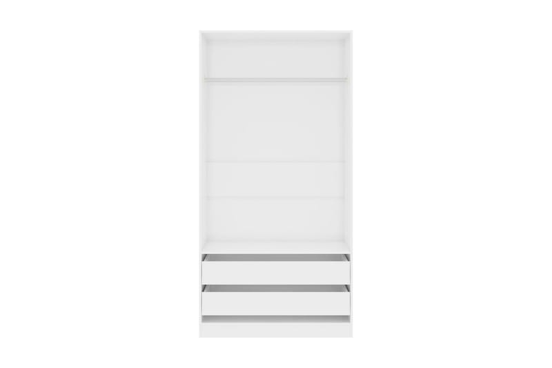 Garderob högglans vit 100x50x200 cm spånskiva - Vit - Förvaring - Klädförvaring - Garderob & garderobssystem