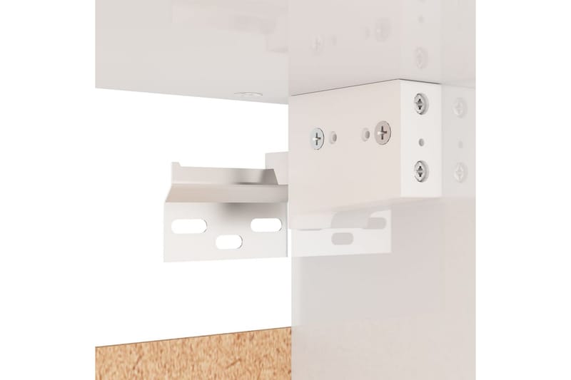 Garderob högglans vit 70x32,5x35 cm spånskiva - Vit - Förvaring - Klädförvaring - Garderob & garderobssystem