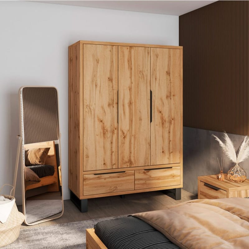 Garderob Halle S 3 Dörrar med 2 Lådor - Förvaring - Klädförvaring - Garderob & garderobssystem