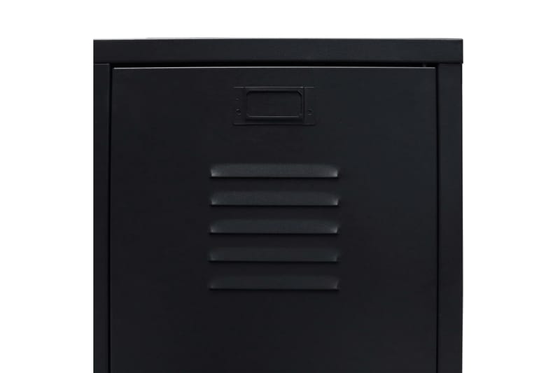 Garderob industriell stil metall 67x35x107 cm svart - Svart - Garderob & garderobssystem - Klädskåp & fristående garderob