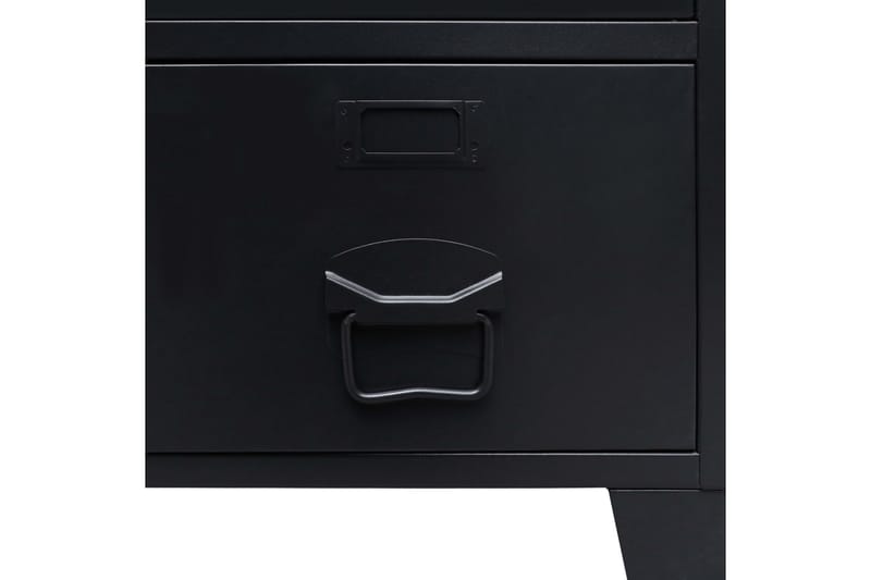 Garderob industriell stil metall 67x35x107 cm svart - Svart - Garderob & garderobssystem - Klädskåp & fristående garderob