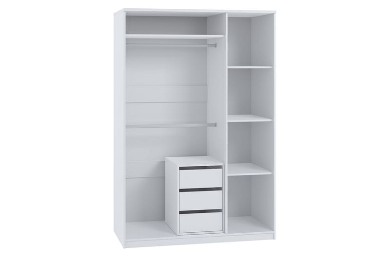 Garderob Julissa LED-belysning - Ek - Förvaring - Klädförvaring - Garderob & garderobssystem