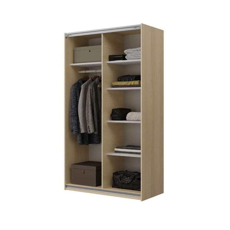 Garderob Kub 2 Skjutdörrar - Lindberg ek - Förvaring - Klädförvaring - Garderob & garderobssystem