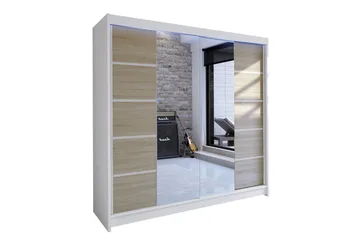 Garderob + LED - Vit|Ek - Förvaring - Klädförvaring - Garderob & garderobssystem