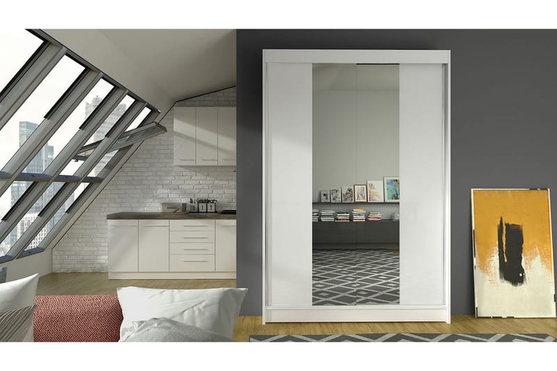 Garderob Lino LED-belysning - Vit - Förvaring - Klädförvaring - Garderob & garderobssystem