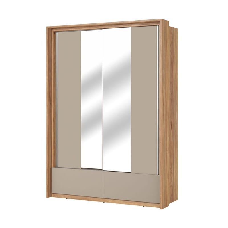 Garderob med spegel Impressio 2 skjutdörrar med 2 lådor, 159 cm