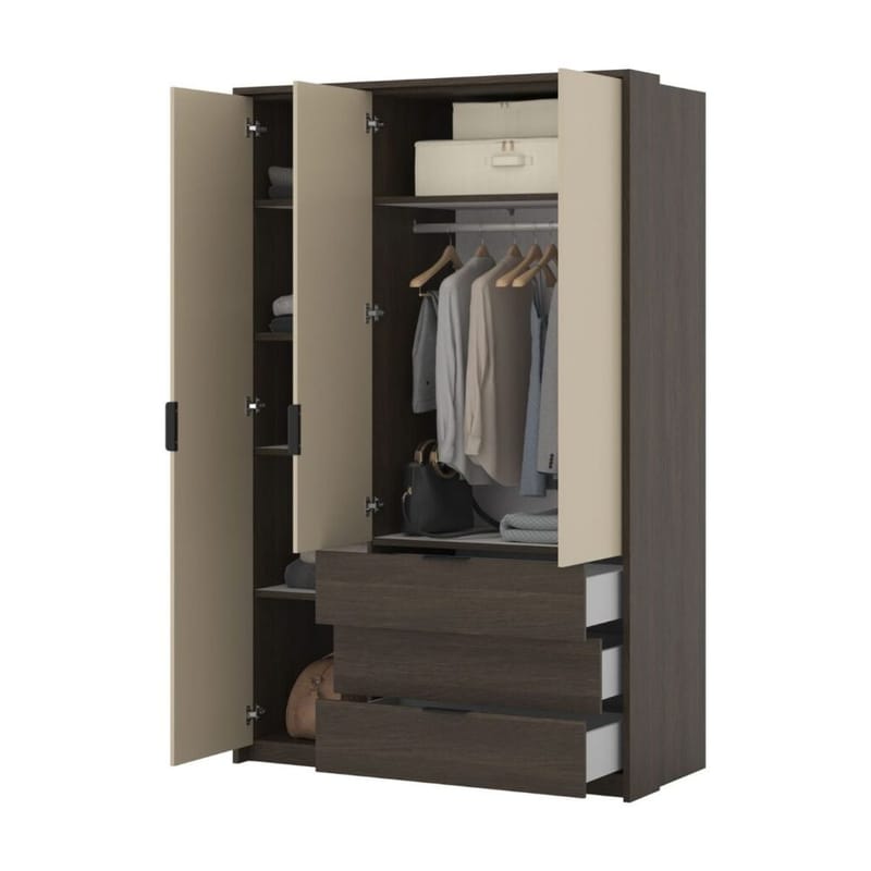 Garderob Mola 3 Dörrar med 3 Lådor - Förvaring - Klädförvaring - Garderob & garderobssystem